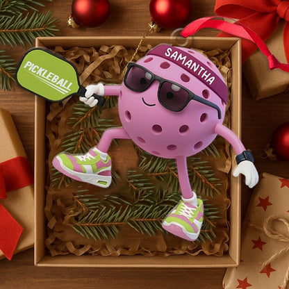 Custom Pickleball Christmas Ornament 2025, Personalized Xmas Gift for Pickleball Players, Lovers, Sports Fans, XMas Keepsake Gifts for coach