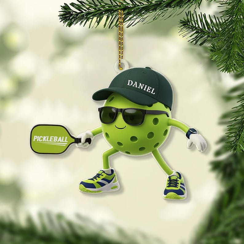 Custom Pickleball Christmas Ornament 2025, Personalized Xmas Gift for Pickleball Players, Lovers, Sports Fans, XMas Keepsake Gifts for coach