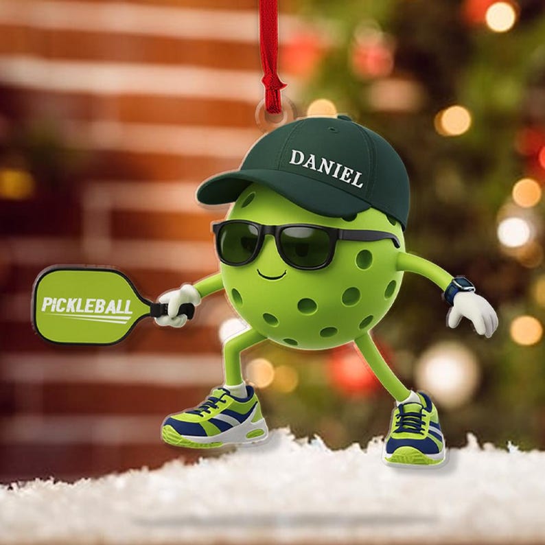 Custom Pickleball Christmas Ornament 2025, Personalized Xmas Gift for Pickleball Players, Lovers, Sports Fans, XMas Keepsake Gifts for coach