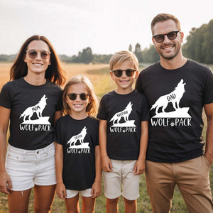 Personalized Wolf Pack Shirts: Family Matching T-shirts
