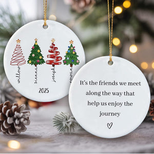 Personalized Friends Forever Ornament 2025, Custom Besties Christmas Ornaments