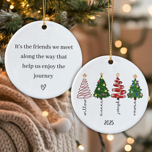 Personalized Friends Forever Ornament 2025, Custom Besties Christmas Ornaments