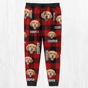 Personalized Dog Cat Sweatpants, Custom Pet Photo Joggers with Name, Funny Custom Pet Pants for Men & Women, Pet Lover Gift