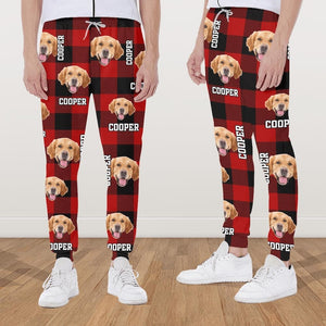 Personalized Dog Cat Sweatpants, Custom Pet Photo Joggers with Name, Funny Custom Pet Pants for Men & Women, Pet Lover Gift
