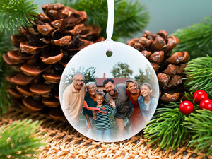 Christmas Photo Ornament, Personalized Family Photo Ornaments, Couple Ornament, Family Ornament with Picture, Married Couple Ornament