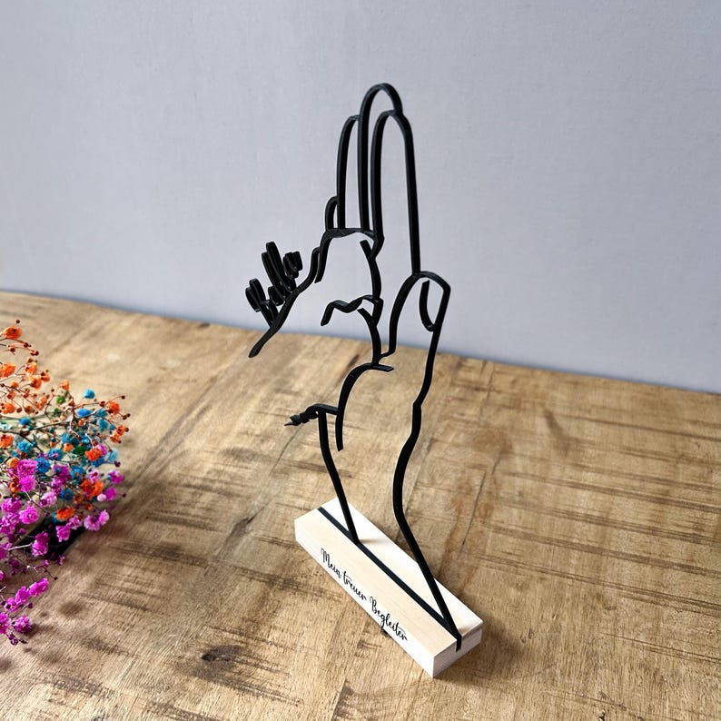 Personalized gift for dog lovers | Dog | Paw and hand stand made of 3D print | Individual gift with name | Pet memorial