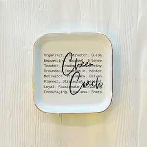 Cheer Coach Words Ceramic Ring Trinket Dish | Cheerleader Coach Words of Affirmation