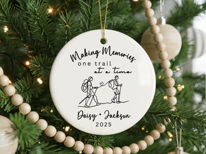 Hiking Ornament for Couples Personalized Hiker Ornament Hiking Lovers Gift