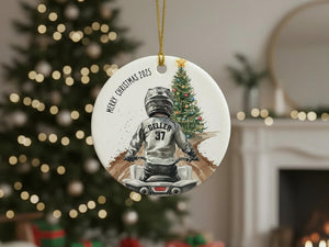 Motocross or ATV Personalized Christmas Ornament 2025 Custom Gift for Motocross Riders, Dirt bike lovers, and Off-road Families.