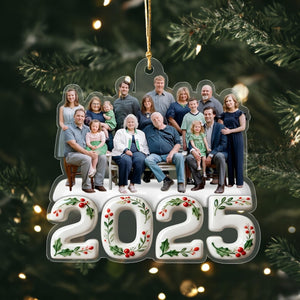 Custom Photo Acrylic Ornament, Family Pet Photo Ornament, Clear Acrylic Decor, Personalized Picture Gift, Christmas Birthday Keepsake