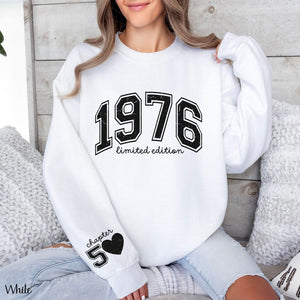 Custom 50th Birthday Sweatshirt, Personalized Limited Edition 1976 Hoodie, Custom Birthday 1976 Year Number Shirt, 50th Birthday Gift