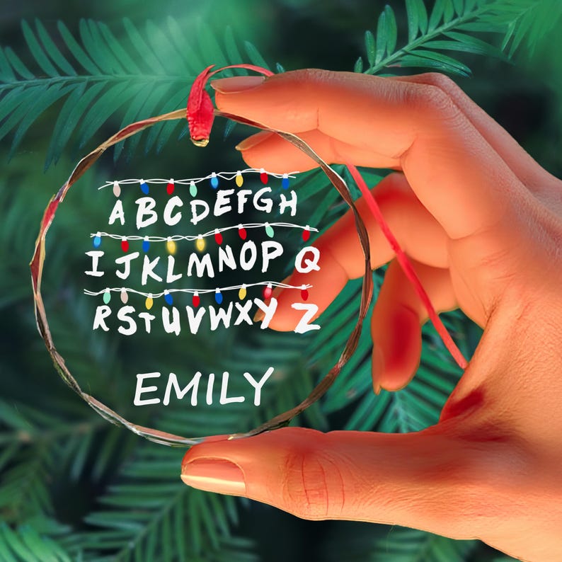 Custom Light String Alphabet Wall, Ornament gift for Stranger Things Fan, Light-up Name Ornament