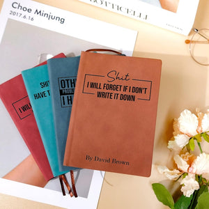Personalized Leather Gag Gift Journal Funny Sarcastic Notebook