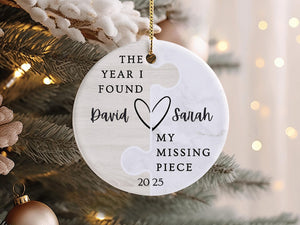 Missing Piece Ornament, The Year I found My Missing Piece, First Christmas Together Ornament First Christmas Together Gifts For Couples Xmas