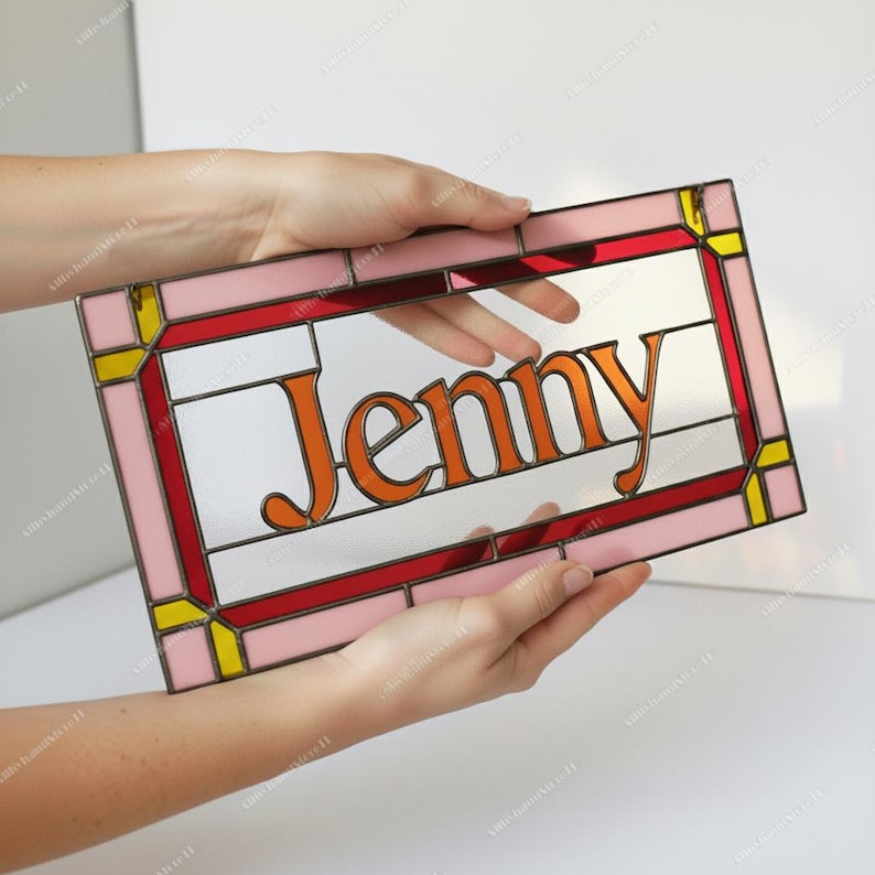 Acrylic Name Panel Hanging Custom Name Acrylic Home Personalized Name Sign Housewarming Window Decor Gift Suncatcher Wedding