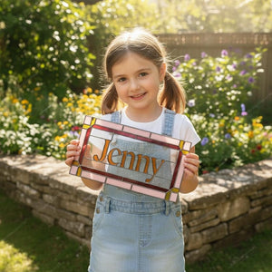 Acrylic Name Panel Hanging Custom Name Acrylic Home Personalized Name Sign Housewarming Window Decor Gift Suncatcher Wedding