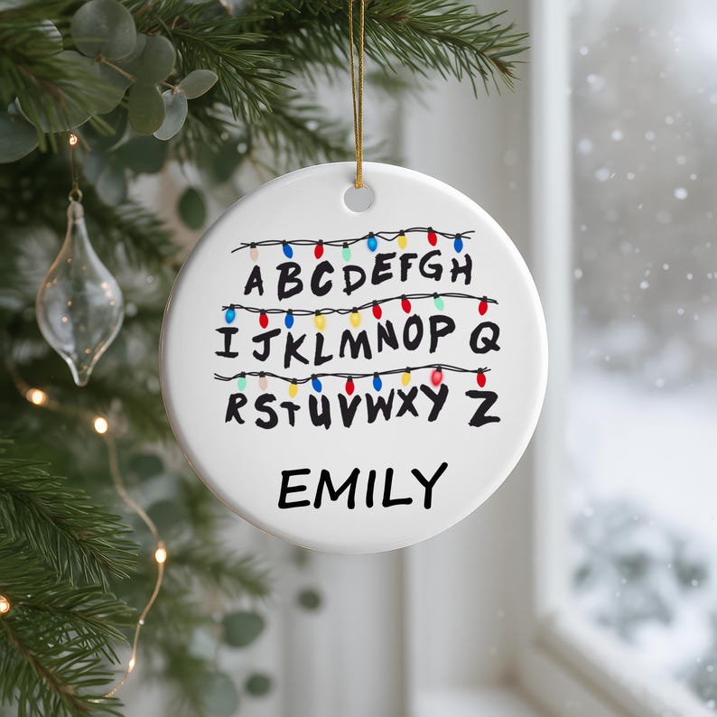 Custom Light String Alphabet Wall, Ornament gift for Stranger Things Fan, Light-up Name Ornament