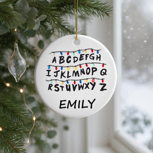 Custom Light String Alphabet Wall, Ornament gift for Stranger Things Fan, Light-up Name Ornament