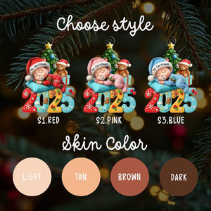 Custom 2025 Acrylic Keepsake, Baby s First Christmas Ornament, Personalized Newborn Gift, Unique Holiday Decoration,Baby Gift Idea