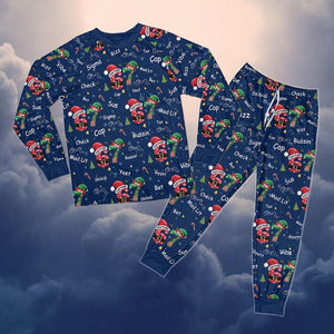 Personalized Six Seven Bruh Christmas Pajamas, Custom Name Bruh 67 Meme PJs, Viral Pajamas Set, Christmas Gift Pajamas for Kids & Adults