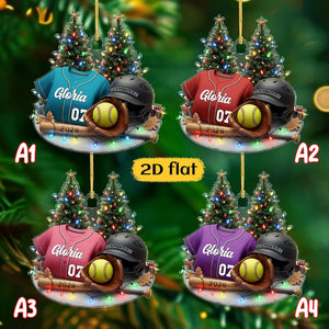 Personalized Softball Ornament 2025 Custom Jersey, Team Keepsake