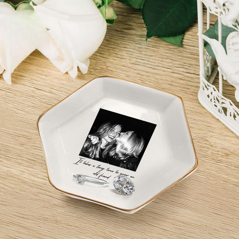 Best Friend Gift, Sister Gifts, Jewelry Dish Gifts For Best Friend, Christmas Gift For Sister, Personalized Bestie Photo, Soul Sister Gifts