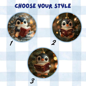 Custom Name Raccoon Christmas Ornament, Woodland Animal Reading Red Book, Personalized Name & Year, Kids Gift, Xmas Tree Decor, Holiday 2025