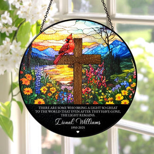 Memorial Stained Glass Suncatcher Sympathy Gift, Loss Of Mom Ornament, Dad Remembrance Gifts, In Loving Memory