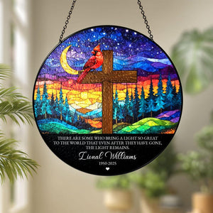 Memorial Stained Glass Suncatcher Sympathy Gift, Loss Of Mom Ornament, Dad Remembrance Gifts, In Loving Memory