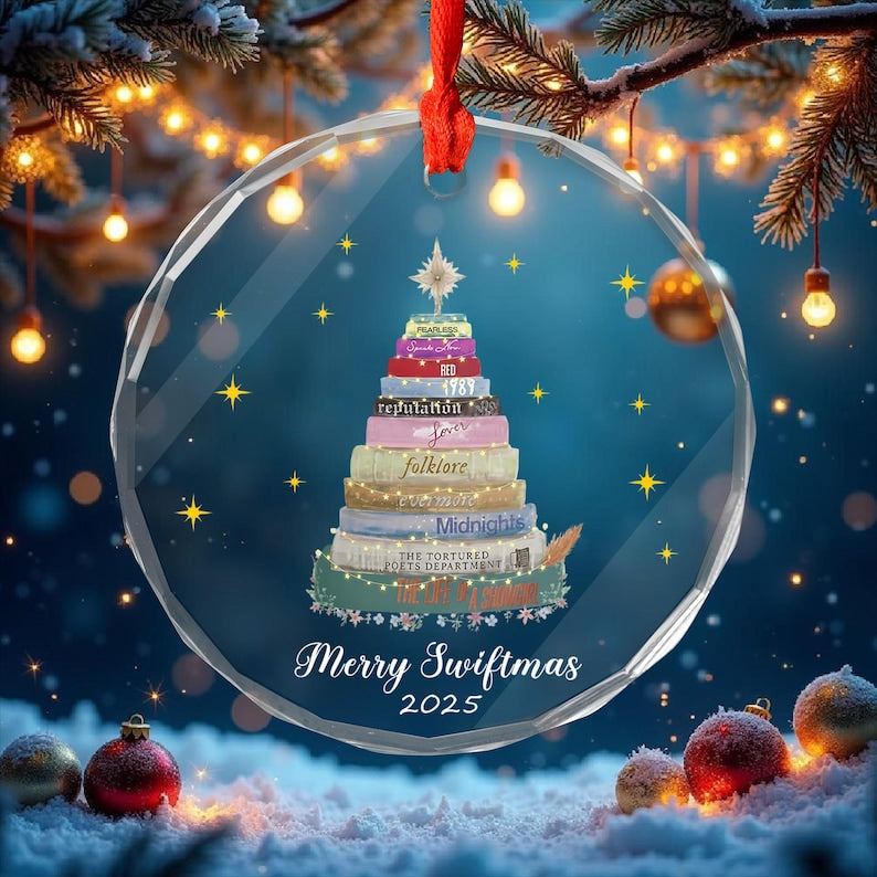 Merry Swiftmas Album Tree Ornament 2025, Album Books Christmas Ornament, Music Fan Christmas Ornament Keepsake, Holiday Decor Keepsake