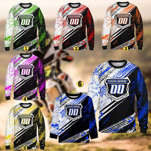 Personalized Name Number Motocross Jersey for Adult Youth, Dirt Bike Long Sleeve Shirt, Custom MX Racing Shirt, Motocross Rider Gift