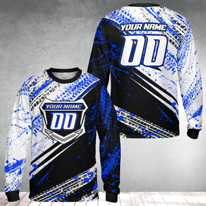Personalized Name Number Motocross Jersey for Adult Youth, Dirt Bike Long Sleeve Shirt, Custom MX Racing Shirt, Motocross Rider Gift