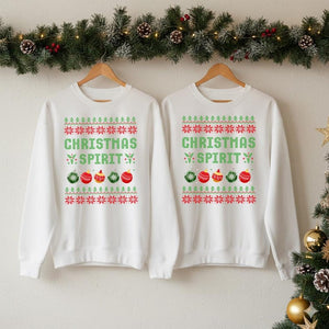 Couple Matching Christmas Sweatshirt, Funny Ugly Christmas Sweater, Ball Deep In Christmas Sprit Couples Printed Jumpers, Newlywed Gifts