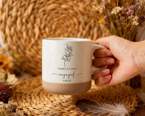 Personalised Engagement Gift, Pottery Printed Mugs, New Engaged Couple Gift, Engagement Gifts, Engagement Gift For Couple, Wedding Gift