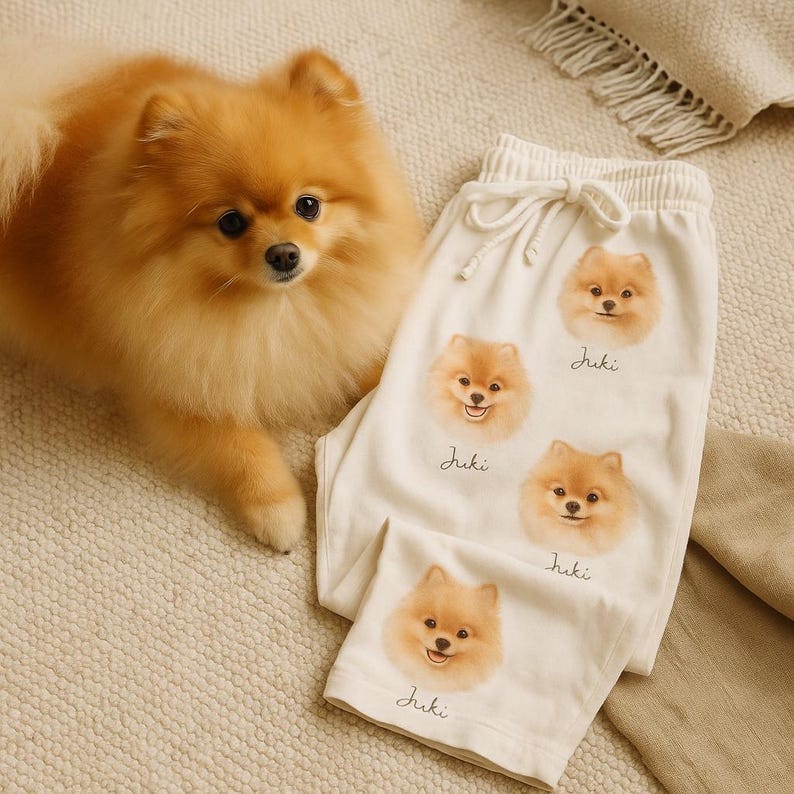 Personalized Pet Photo Pajamas, Custom Photo Gift for Pet Lovers,Custom Dog Face Pyjamas,Custom Pajama Pants,Custom Pet Portrait Pajama