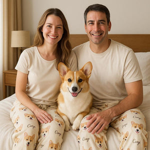 Personalized Pet Photo Pajamas, Custom Photo Gift for Pet Lovers,Custom Dog Face Pyjamas,Custom Pajama Pants,Custom Pet Portrait Pajama