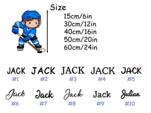 Hockey Player Plush Gift,Custom Hockey Fan Gift,Hockey Doll,Hockey with Name,Personalized Sports Pillow,Hockey Lover Player Fans Gifts