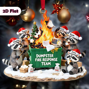 2025 Dumpster on Fire Response Team Christmas Ornament Funny 2025 Dumpster Fine Holiday Gift for Co-Workers & Friends