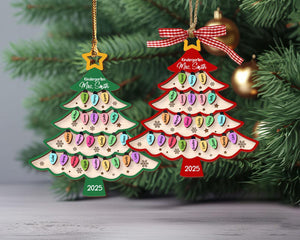 Custom Teacher Ornament With Students Name, Thank You Kindergarten Teacher Gift, Personalized Teacher Christmas Ornament, Classroom Decor