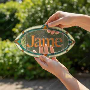 Acrylic Name Panel Hanging Custom Name Acrylic Home Personalized Name Sign Housewarming Window Decor Gift Suncatcher Wedding