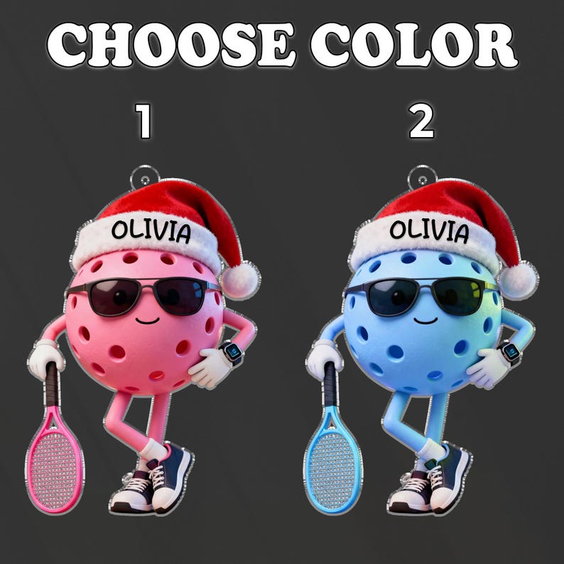 Custom Pickleball Christmas Ornament 2025, Personalized Christmas Gift for Pickleball Players, Lovers & Sports Fans, Unique X-Mas Gift