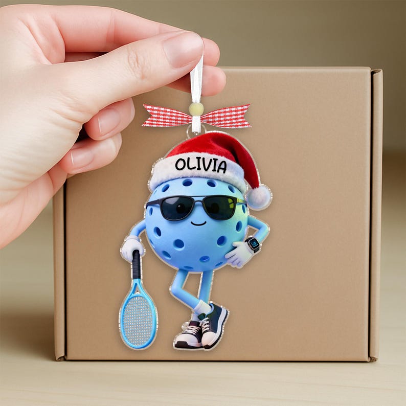 Custom Pickleball Christmas Ornament 2025, Personalized Christmas Gift for Pickleball Players, Lovers & Sports Fans, Unique X-Mas Gift