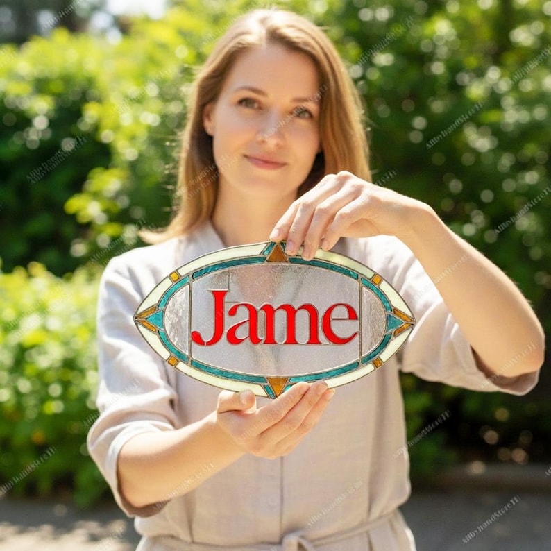 Acrylic Name Panel Hanging Custom Name Acrylic Home Personalized Name Sign Housewarming Window Decor Gift Suncatcher Wedding