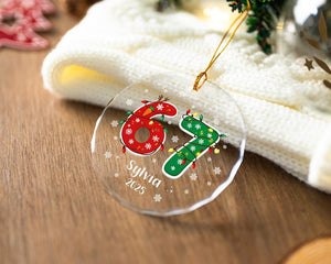 Custom Name 67 Glass Ornament,Six Seven Ornament,Funny Kids Christmas Ornament,2025 Slang Christmas,Gen Alpha Christmas Gift For Teen