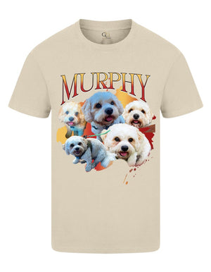 Personalised Bootleg t shirt, Personalised Dog T shirt, Viral 90s Style dog t shirt, Dog Collage t shirt, Dog Lovers tshirt