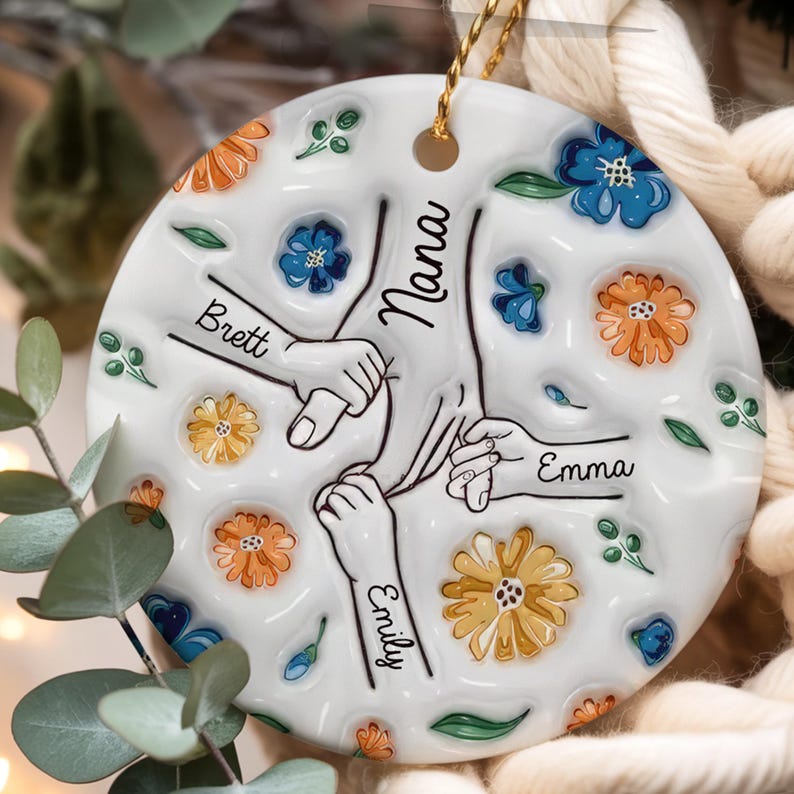 Personalized Grandma Christmas Ornament 2026, Holding Nana s Hand Christmas Ornament 2026, Hold My Hand, Hold My Heart, Gift For Nana