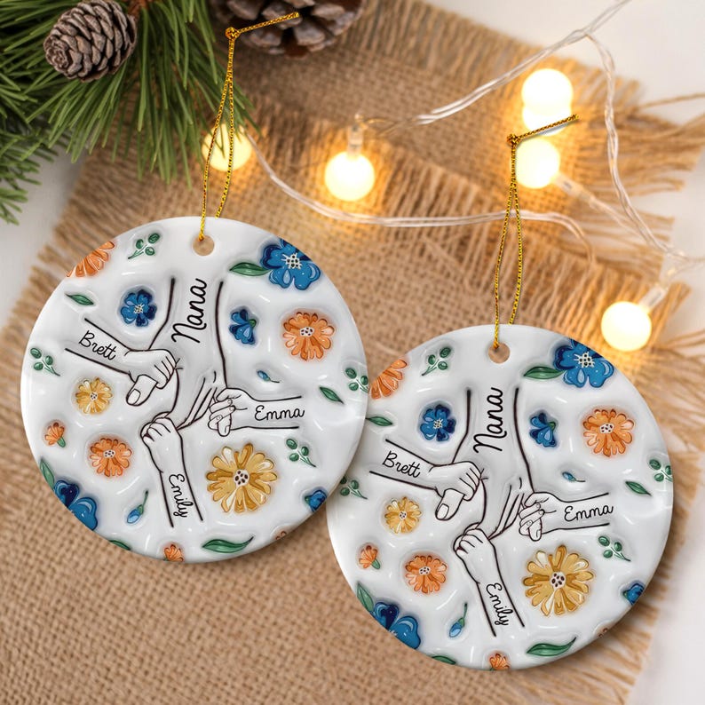 Personalized Grandma Christmas Ornament 2026, Holding Nana s Hand Christmas Ornament 2026, Hold My Hand, Hold My Heart, Gift For Nana