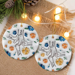 Personalized Grandma Christmas Ornament 2026, Holding Nana s Hand Christmas Ornament 2026, Hold My Hand, Hold My Heart, Gift For Nana