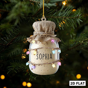 Custom Sourdough Sourdough Starter Ornament, Christmas Ornament, Sourdough Christmas Hanging Decor Loved Sourdough 2D Flat