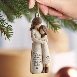 Personalized Mom and Daughter Ornament, Never Forget I Love You Ornament, Christmas Keepsake Ornament, Sentimental Christmas Gift